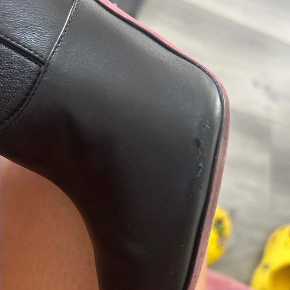 AMANDA GREGORY Lamb Leather Black Over-the-Knee Stiletto Boots Sz 38